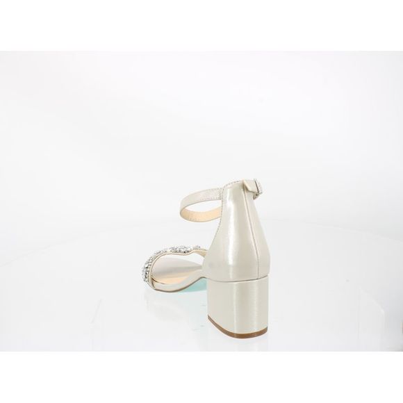 Betsey Johnson Womens Silver Ankle Strap Heels Size 6 Wide (C,D, W) - Picture 3 of 4